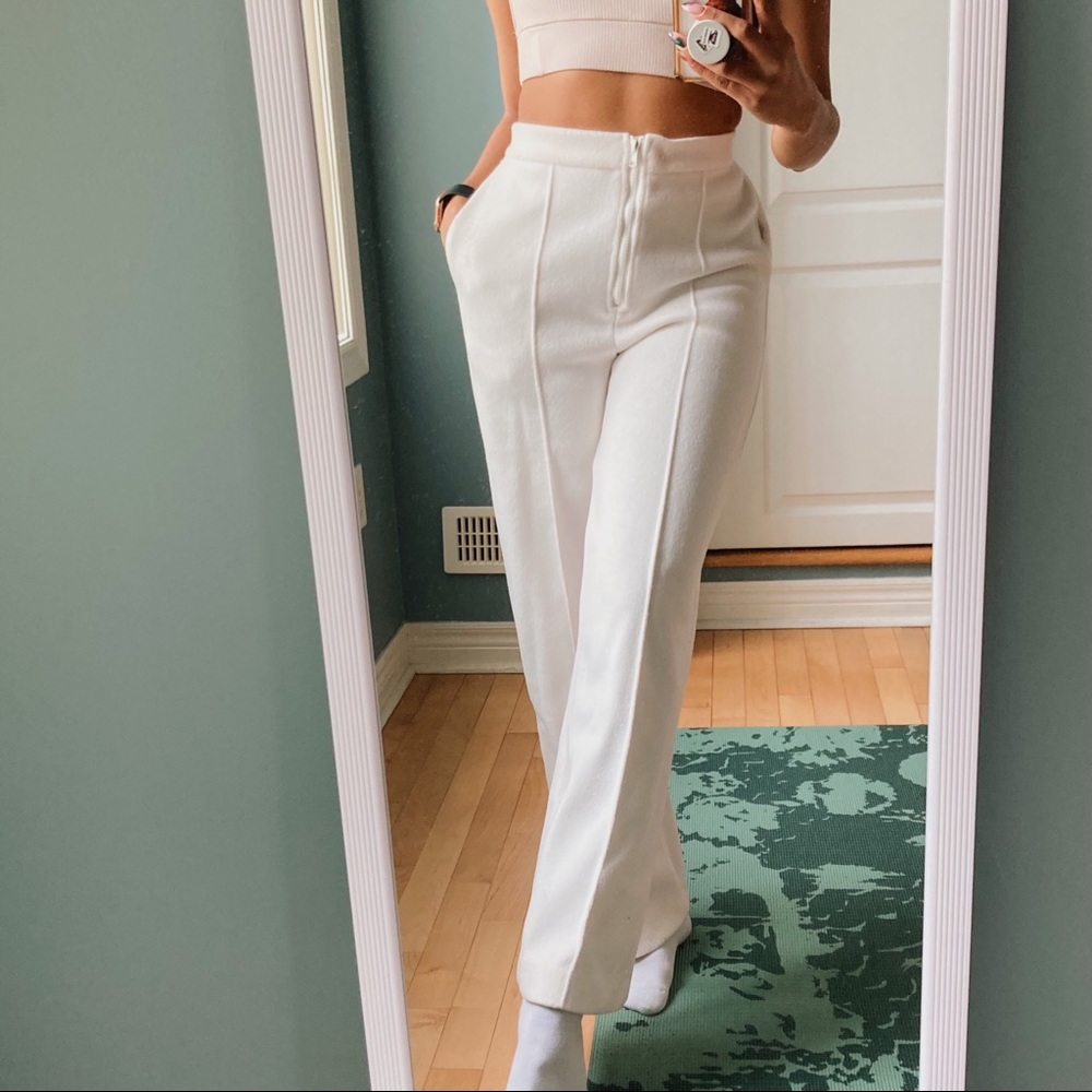 High waisted wide leg pants